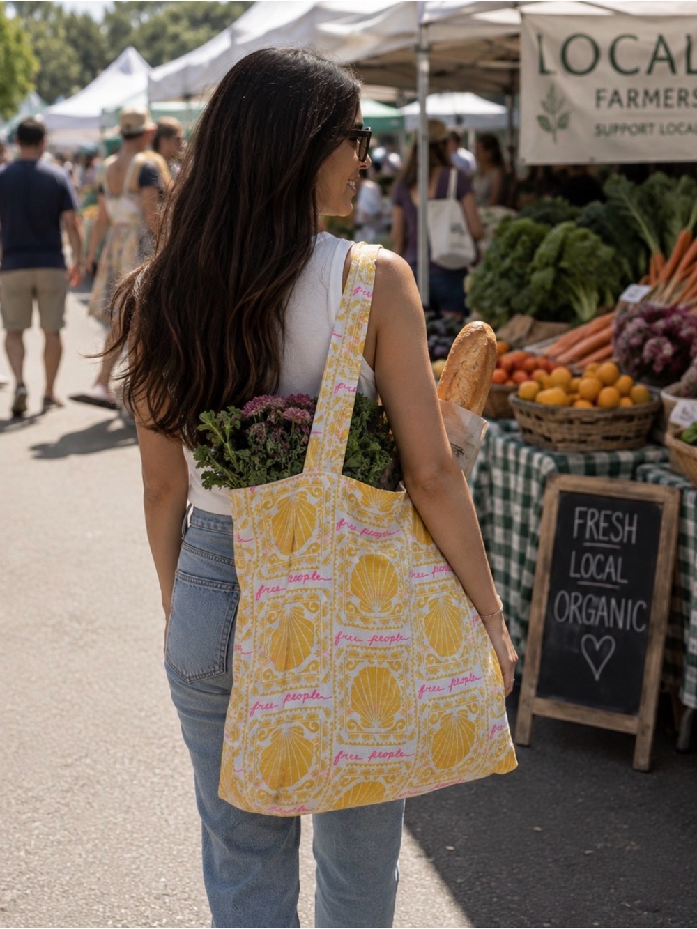 Free People Limited Edition Muslin Tote Bag